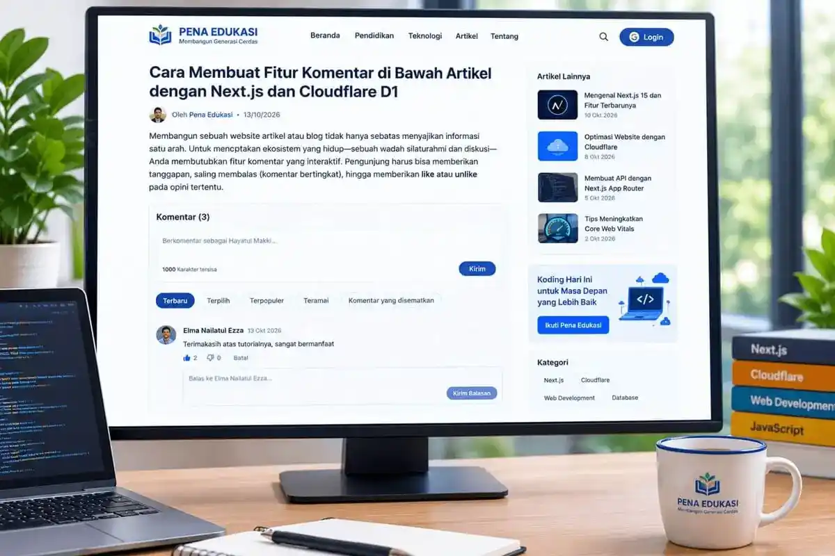 Cara Membuat Fitur Komentar di Bawah Artikel dengan Next.js dan Cloudflare D1