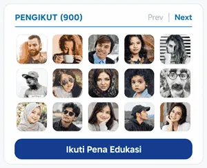 Antarmuka Tombol Fitur Follow Pena Edukasi